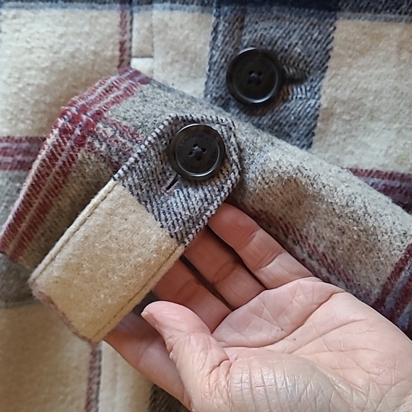 Hollister Women's Wool Blend Coat/ Double Breasted Plaid Short Jacket Size XS - Picture 12 of 13